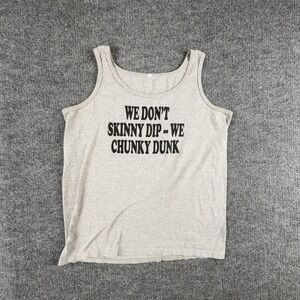 Kickstart Saloon Shirt Mens Medium Gray‎ Chunky Dunk Tank Top Funny Biker Bar